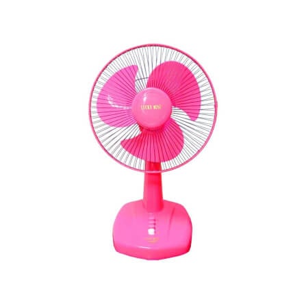 พัดลมตั้งโต๊ะ 12 นิ้ว ลัคกี้มิตซู LM521 สีชมพู_0